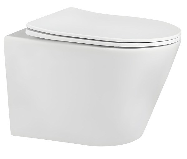 Подвесной унитаз Abber Bequem AC1102MW, белый матовый с сиденьем, белый матовый с сиденьем