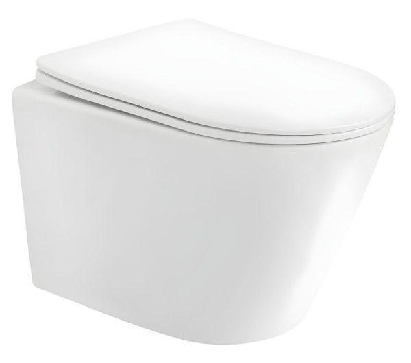 Подвесной унитаз Abber Bequem AC1102T, белый с сиденьем, белый с сиденьем