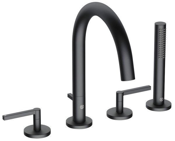 Смеситель для ванны Kludi Nova Fonte Puristic 204253915, черный матовый, черный матовый