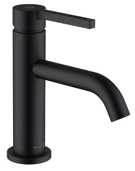 Смеситель для раковины Kludi Nova Fonte Pura 202663915, черный матовый с донным клапаном, черный матовый