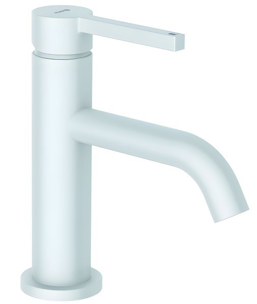Смеситель для раковины Kludi Nova Fonte Pura 202665315, белый матовый с донным клапаном, белый матовый