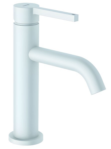 Смеситель для раковины Kludi Nova Fonte Pura 202885315, белый матовый с донным клапаном, белый матовый