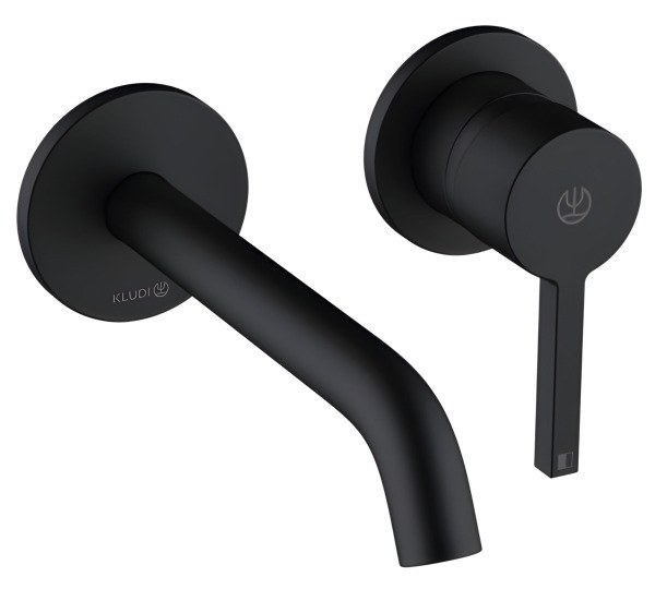 Смеситель для раковины Kludi Nova Fonte Pura 202443915, черный матовый встраиваемый, черный матовый