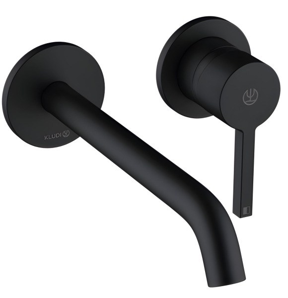 Смеситель для раковины Kludi Nova Fonte Pura 202453915, черный матовый встраиваемый, черный матовый