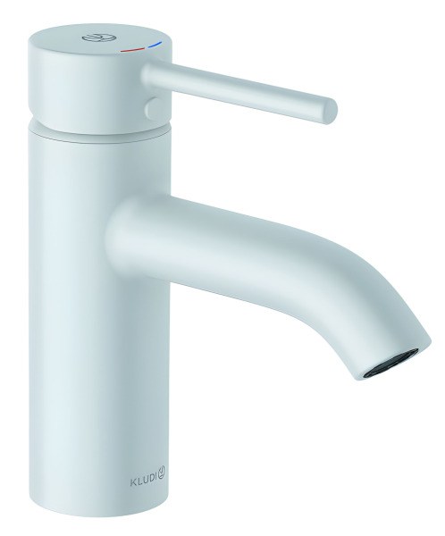 Смеситель для раковины Kludi Bozz 382665376, белый матовый с донным клапаном, белый матовый