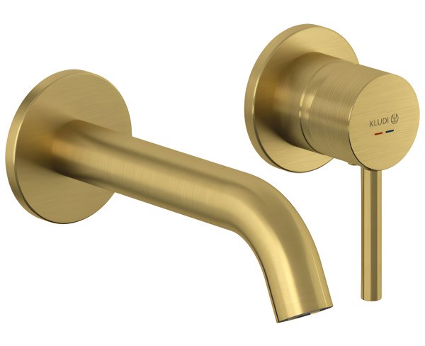 Смеситель для раковины Kludi Bozz 38244N076, золото встраиваемый, золото