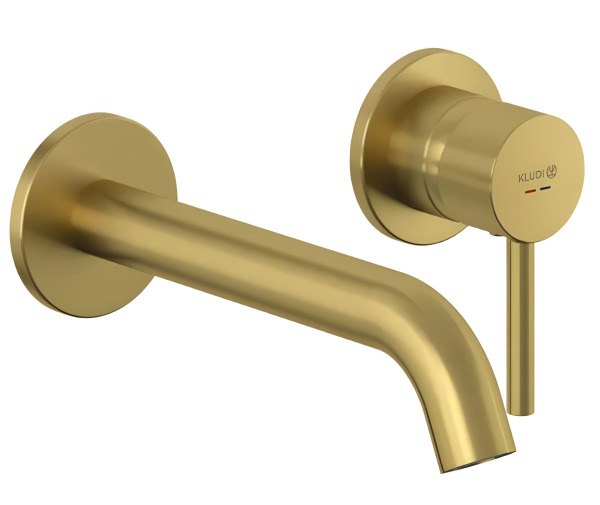 Смеситель для раковины Kludi Bozz 38245N076, золото встраиваемый, золото