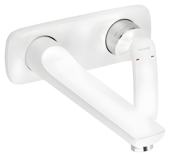 Смеситель для раковины Kludi Balance 522479175 , белый матовый встраиваемый, белый матовый