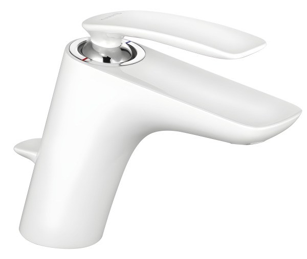 Смеситель для раковины Kludi Balance 520239175, белый матовый с донным клапаном, белый матовый