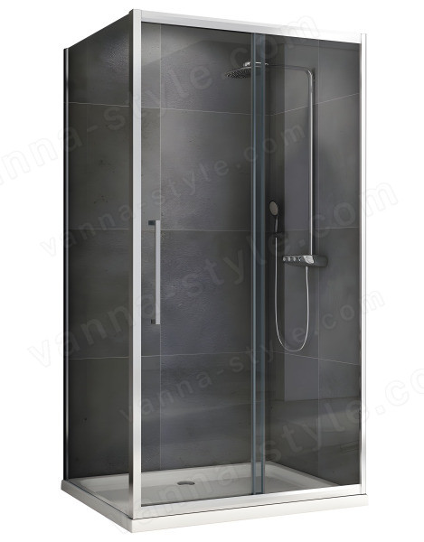 Душевой уголок Abber Schwarzer Diamant AG30100H-S100 100x100 100x100, профиль хром