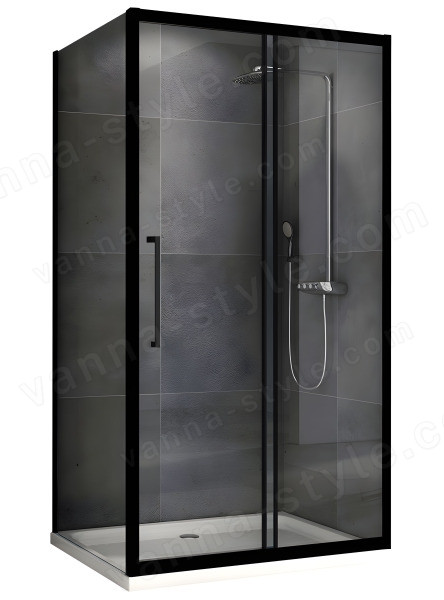 Душевой уголок Abber Schwarzer Diamant AG30100BH-S100B 100x100 100x100, профиль черный