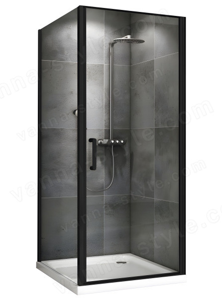Душевой уголок Abber Sonnenstrand AG04090B-S90B 90x90, профиль черный 90x90, профиль черный