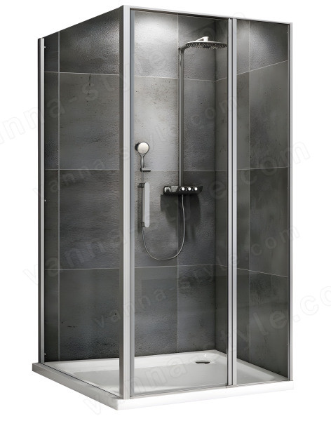 Душевой уголок Abber Sonnenstrand AG04100S-S100 100x100, профиль хром 100x100, профиль хром