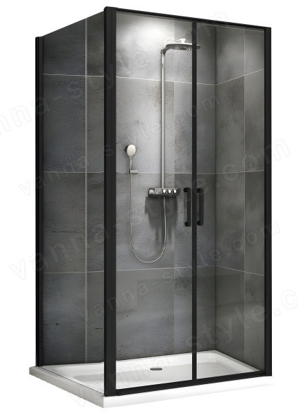 Душевой уголок Abber Sonnenstrand AG04100BC-S100B 100x100 100x100, профиль черный