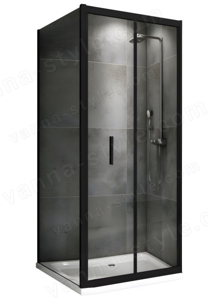 Душевой уголок Abber Sonnenstrand AG07100B-S100B 100x100 профиль черный 100x100, профиль черный