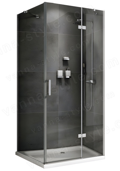 Душевой уголок Abber Zart AG08100-S101 100x100, профиль хром  100x100, профиль хром