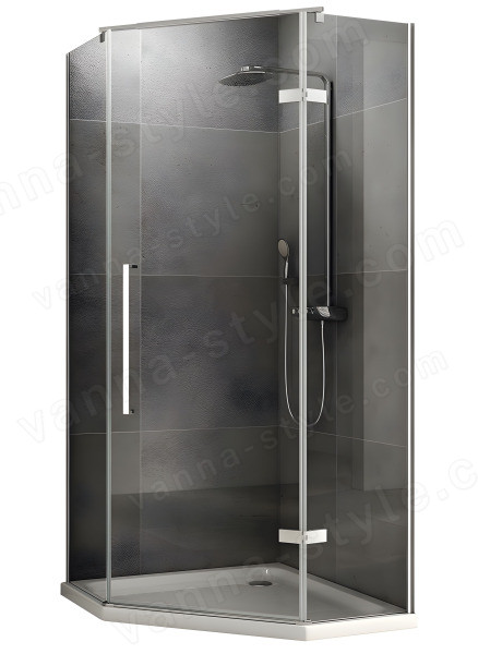 Душевой уголок Abber Ewiges Wasser AG05090 90x90, профиль хром 90x90, профиль хром
