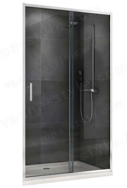 Душевая дверь Abber Schwarzer Diamant AG301505 150x190,профиль хром 150x190,профиль хром