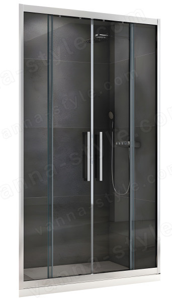 Душевая дверь Abber Schwarzer Diamant AG33140H 140x195, профиль хром 140x195, профиль хром