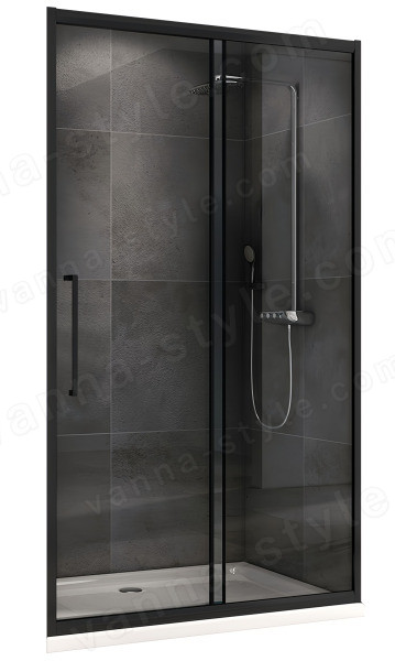 Душевая дверь Abber Schwarzer Diamant AG30120B 120x195 профиль черный 120x195, профиль черный