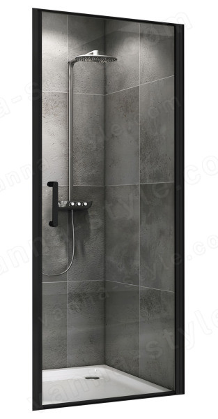 Душевая дверь Abber Sonnenstrand AG04100B 100x195, профиль черный 100x195, профиль черный