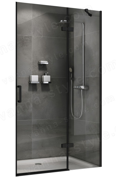 Душевая дверь Abber Zart AG08090B 90x195, профиль черный 90x195, профиль черный