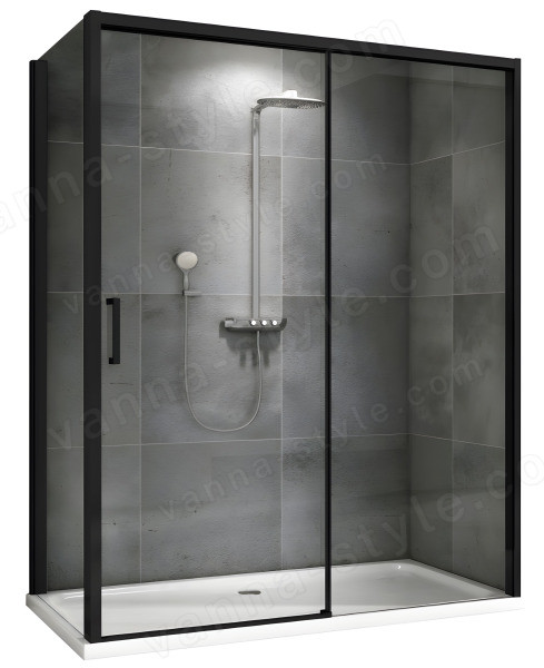 Душевой уголок Abber Komfort AG93130B-S102B 130x100, профиль черный 130x100, профиль черный
