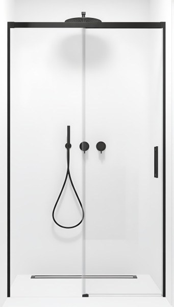 Душевая дверь Radaway Idea Black DWJ 120 L, профиль черный, профиль черный