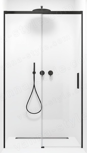 Душевая дверь Radaway Idea Black DWJ 100 L, профиль черный, профиль черный