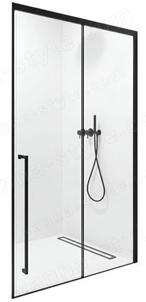 Душевая дверь Timo TDSS-120/03C-8L 120x200, профиль черный 120x200, профиль черный