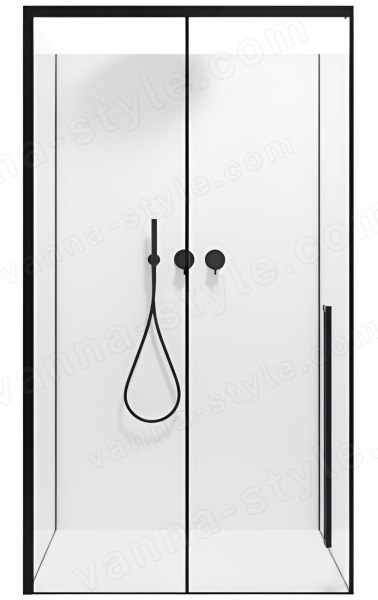 Душевая дверь Timo TDSS-130/03C-8R 130x200, профиль черный 130x200, профиль черный