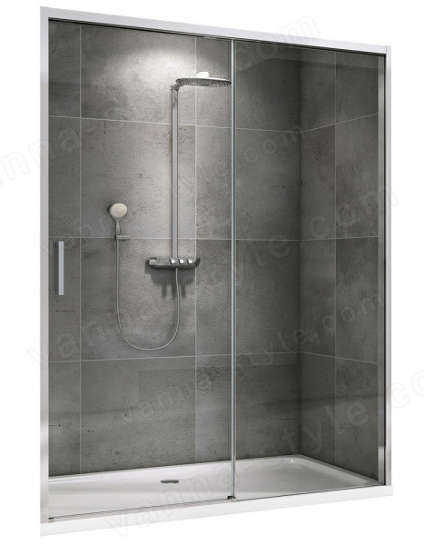 Душевая дверь Abber Komfort AG93150 150x200, профиль хром  150x200, профиль хром