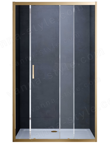 Душевая дверь Vincea Alpha VDS-3AL140CLG 140x195 140x195, профиль брашированное золото