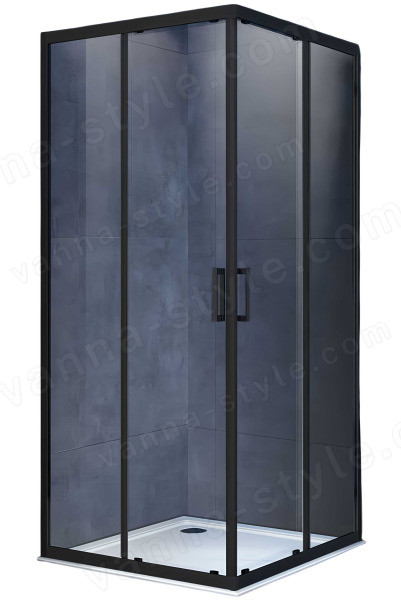 Душевой уголок Vincea Alpha VSS-3AL100CLB 100x100, профиль черный 100x100, профиль черный
