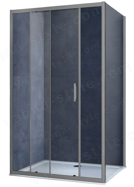 Душевой уголок Vincea Alpha VSR-3AL9013CLGM 130x90 130x90, профиль вороненая сталь