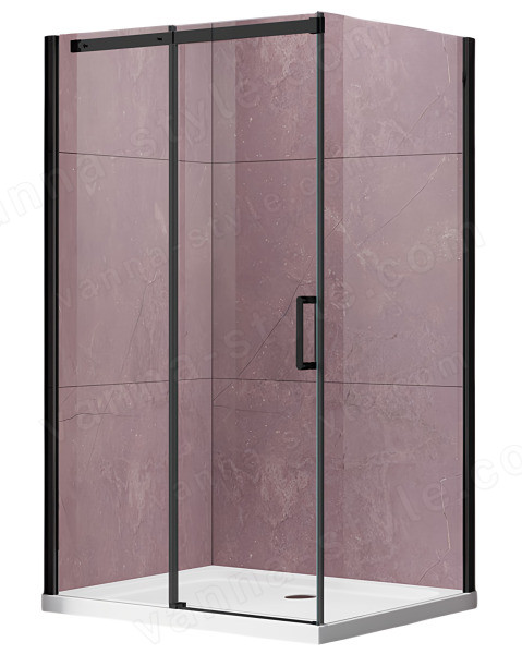 Душевой уголок Vincea Dice VSR-4D8015CLB 150x80, профиль черный 150x80, профиль черный