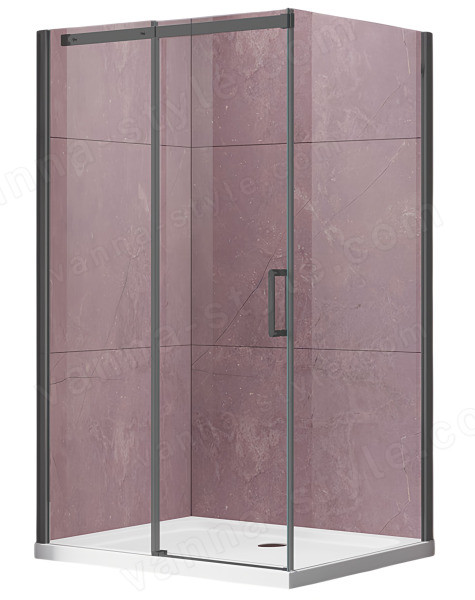 Душевой уголок Vincea Dice VSR-4D8014CLGM 140x80 профиль вороненая сталь 140x80, профиль вороненая сталь