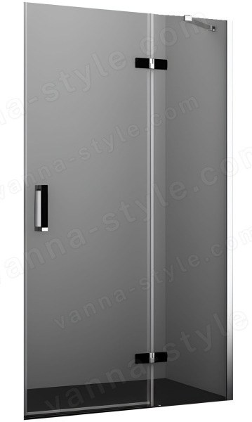 Душевая дверь WasserKraft Aller 10H05RB Black Matt 120x200, профиль хром