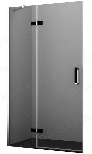 Душевая дверь WasserKraft Aller 10H05LB Black Matt 120x200, профиль хром