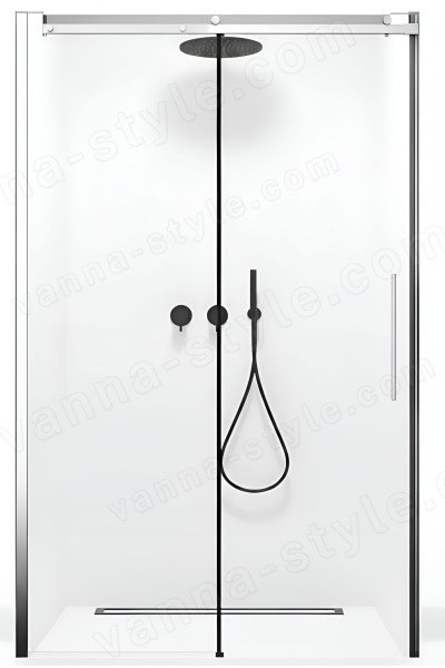 Душевая дверь WasserKraft Dinkel 58R31 140x200, профиль хром