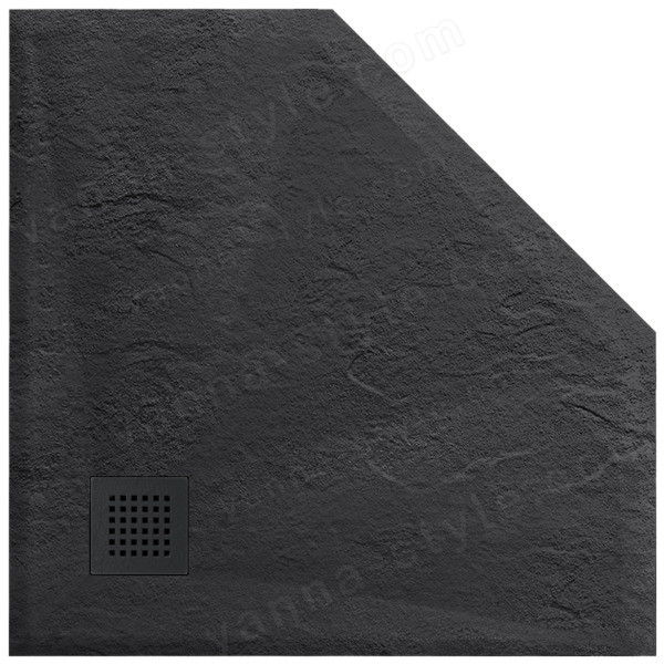 Душевой поддон Vincea VST-4SP9090A 90x90 из искусственного камня 90x90 из искусственного камня, антрацит