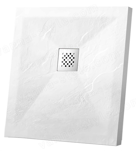 Душевой поддон Vincea VST-4SR9090W 90x90 из искусственного камня 90x90 из искусственного камня, матовый белый
