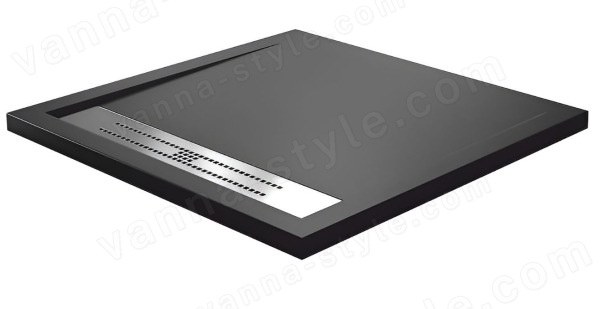 Душевой поддон WasserKraft Abens 20T03 90x90 из искусственного камня, черный 90x90 из искусственного камня, черный