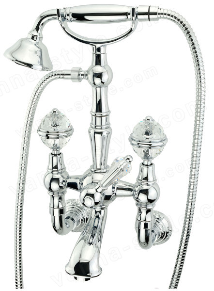 Смеситель для ванны с душем Migliore Cristalia Crystal 18585, хром, хром