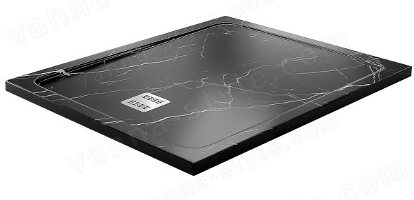 Душевой поддон WasserKraft Neime 19T10 120x100 из искусственного камня,черный 120x100 из искусственного камня, черный