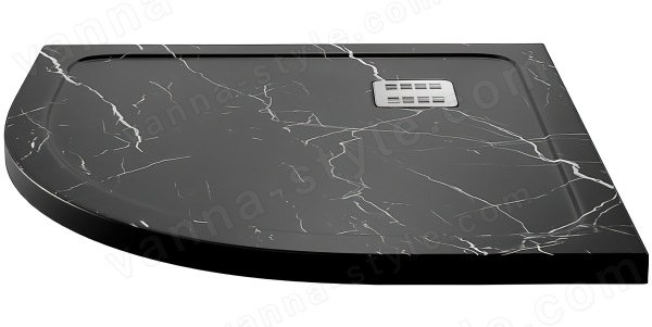 Душевой поддон WasserKraft Neime 19T01 90x90 из искусственного камня, черный 90x90 из искусственного камня, черный
