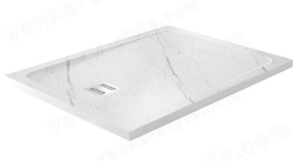 Душевой поддон WasserKraft Rhin 44T07 120x90 из искусственного камня, белый 120x90 из искусственного камня, белый