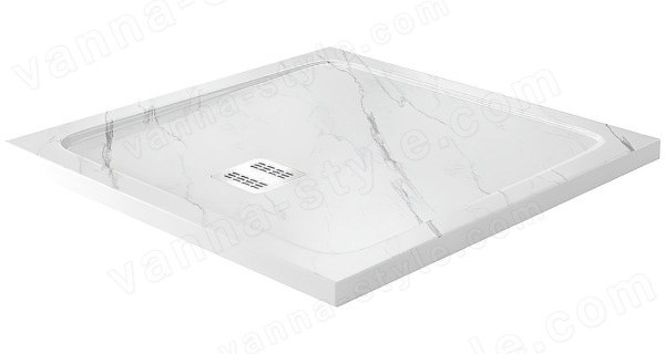 Душевой поддон WasserKraft Rhin 44T03 90x90 из искусственного камня, белый 90x90 из искусственного камня, белый