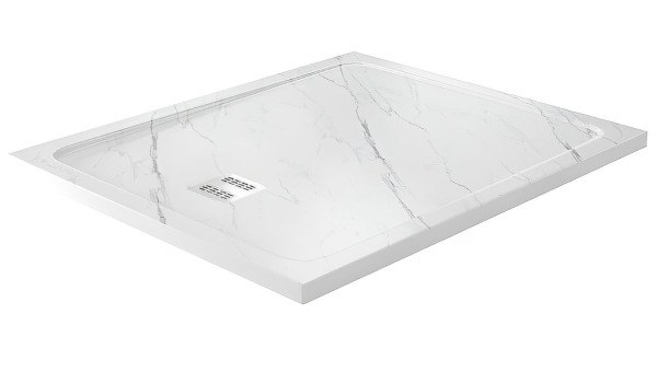 Душевой поддон WasserKraft Rhin 44T10 120x100 из искусственного камня, белый 120x100 из искусственного камня, белый