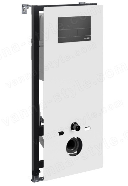 Инсталляция для унитаза Wasser Kraft Abens 20TLT.010.ME.WH.MB04 с кнопкой